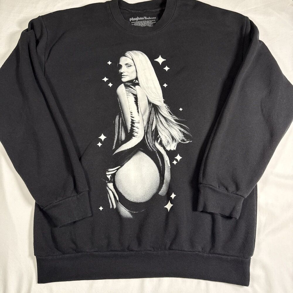 Meghan Trainor Timeless Tour 2024 Crewneck Sweatshirt M Black